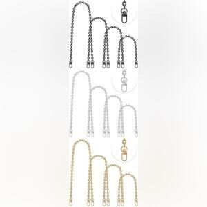 4-Piece Chain Strap Set for Handbags – Multi-Length Replacement Straps